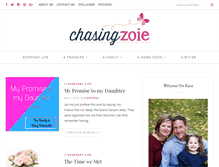 Tablet Screenshot of chasingzoie.com